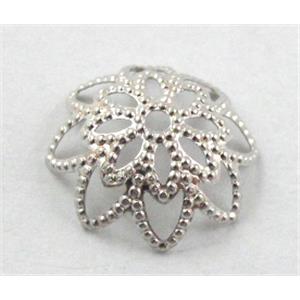 bead-Caps, copper, Platinum Plated, 12mm dia, copper [FDCAPS035PP]