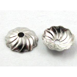 bead-Caps, copper, Platinum Plated, 7mm dia, copper [FDCAPS037PP]