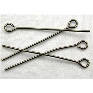 eyes HeadPins, iron, black, 26mm length [FDCHP09BK-26MM]