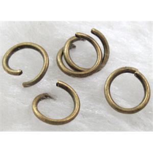 bronze open mouth iron Jump Ring, approx 5mm dia [FDCJR19BP-5MM]