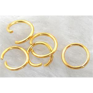 open Jump Rings, iron, gold plated, approx 8mm dia [FDCJR19GP-8MM]