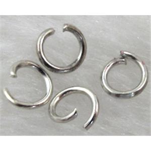open mouth Jump Rings, iron, platinum plated, approx 10mm dia [FDCJR19PP-10MM]