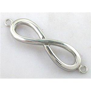 bracelet bar, copper connector bead, platinum plated, 11x42mm [FDCN339]