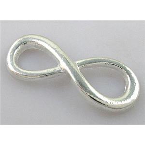 bracelet bar, alloy connector, silver plated, 13x33mm [FDCN365]