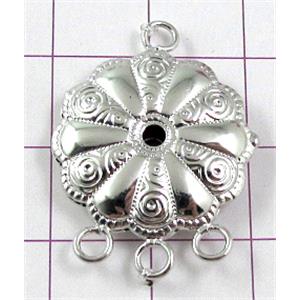 Platinum Plated Jewelry Pendant, copper, 21mm dia [FDCPD069PP]