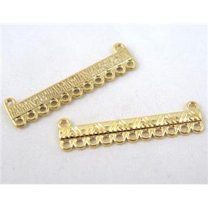 alloy pendant, hanger, gold plated, approx 10x40mm, 11 hole [FDCPD211]