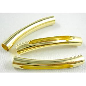 curving tube, 18K gold plated, 5mm dia,30mm length [FDCT07GP18K]