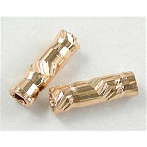 14K Gold Plated Bracelet, necklace spacer Tube,Nickel Free, 3mm dia, 9.5mm length [FDCT28GP]
