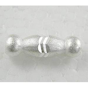 Silver Plated Bracelet, necklace spacer Tube, 6x20mm, hole:2.5mm [FDCT33SP]