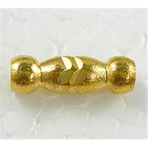 Gold Plated Bracelet, necklace spacer Tube, 4x13mm,hole:2.5mm [FDCT42GP]
