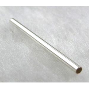 Silver Plated Spacer Tube, Nickel & Lead Free, 1.5x15mm [FDCT62SP-1.5X15]