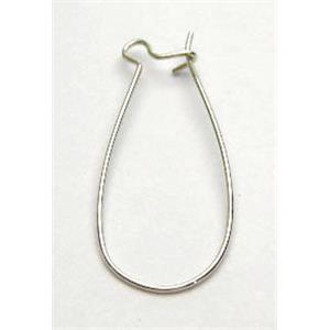 Hoop Earring, copper, platinum plated, 14x33mm [FDER010NP]