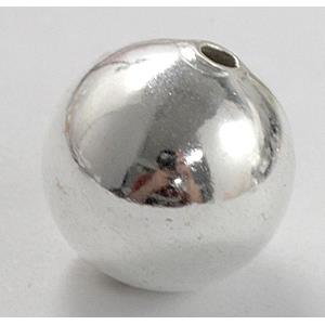 Round Copper Beads, platinum plated, 18mm dia [FDFR017PP-18MM]