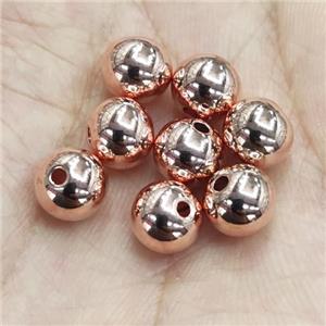Copper Beads Smooth Round Rose Gold, 14mm dia [FDFR017RGP-14MM]