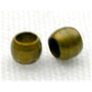 Crimp Beads, Copper, Round, Antique Bronze, 3mm dia [FDFR025BP-3.0]