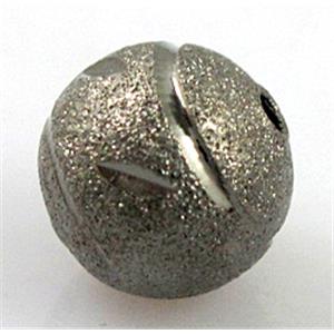 stardust beads, copper, black, round, matte, 8mm dia [FDFR040-8MM]