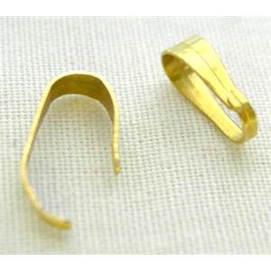 Hinge Bail for pendant, gold plated, copper, claw clasp, 3.5x7.1mm [FDGPCC002]