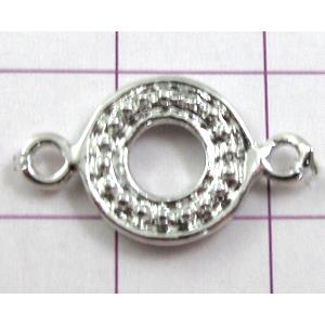 Platinum Plated Jewelry Findings Pendant, Nickel Free, 11.5mm dia, 20mm length [FDJZC862]