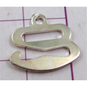 Platinum Plated Jewelry Findings Pendant, Copper, Nickel Free, 16x15mm [FDJZC943]