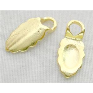 gold plated copper Glue-on Bail, 6.2x13.7mm [FDMLPGP004]