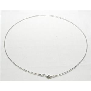 Silver Plated Copper Necklace wire, 13.5cm dia, caliber 1.6mm [FDNK005SP]
