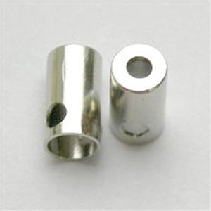 Cord End, copper, platinum plated, 4x7mm [FDNN017]