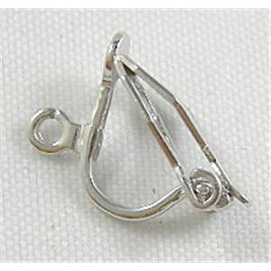 Platinum Plated Copper Earring Clip , Nickel Free, 8x13mm [FDNN032PP ]