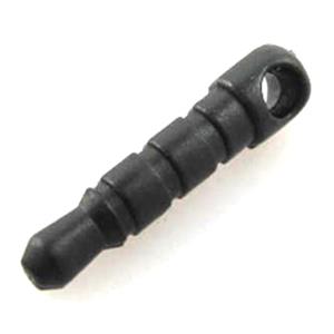 black dust plugs for cell phones or mp3 players, 18mm length [FDOT28]