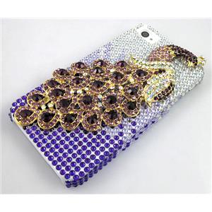 iPhone 4&4S Peacock Diamond Rainstone Case Cover, 63x116mm [FDPA02]