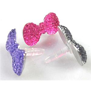 Earphone Jack Dust Cap Plug with Rhinestone, 20x14x20mm [FDPA06]