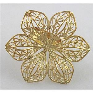adjustable finger Ring, copper, gold, 42mm dia, 18mm dia [FDR58]