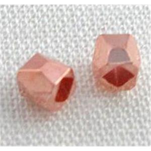 copper spacer tube bead, red copper, 3mm dia, 1.5x1.5mm hole [FDSRJZ04]