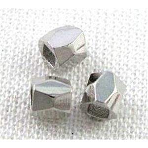 copper spacer tube bead, platinum plated, 3mm dia, 1.5x1.5mm hole [FDSRJZ06]