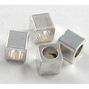 copper spacer bead, platinum plated, 4x4mm [FDSRJZ07]