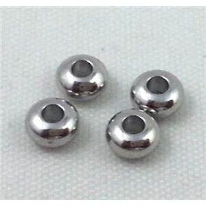 copper spacer bead, platinum plated, approx 5mm dia [FDSRJZ09-5MM]