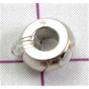 copper spacers, rondelle, 4mm dia, Platinum plated [FDSRJZC819]