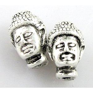 buddha charm, bracelet-spacer, alloy bead, antique silver, 9x13.5mm, 2mm hole [FDSTY1243]