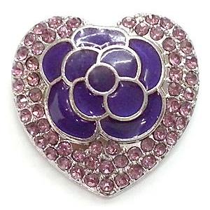 Bracelet bar, enamel alloy bead with rhinestone, 30mm dia [FDSTY1423]