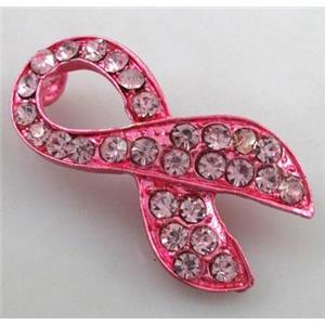 Bracelet bar, alloy bead with rhinestone, 16x32mm [FDSTY1600]