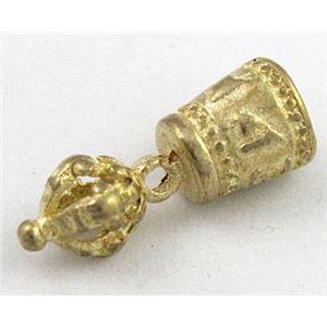 copper Phurba pendant, bell, brass, 8x22mm [FDSTY1798]