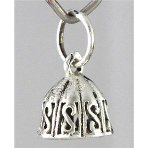 alloy pendant, antique silver, lotus, approx 9x15mm [FDSTY1962]