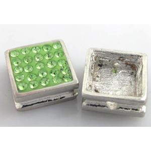 bracelet bar, alloy with Fimo and Middle-East Rhinestone, 12x12mm [FDSTY197]