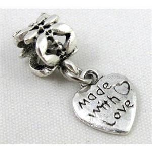 Bracelet spacer, alloy hanger, pendant, approx 20-30mm, 5mm hole [FDSTY2003]