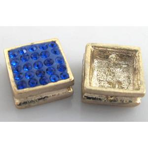 bracelet bar, alloy with Fimo and Middle-East Rhinestone, 12x12mm [FDSTY202]