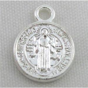 alloy pendant, silver plated, approx 8-12mm [FDSTYA2114]