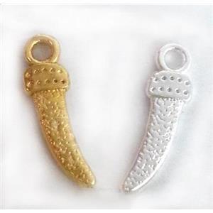 alloy horn pendant, mixed color, approx 8-12mm [FDSTYA2120]