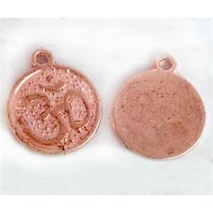 alloy pendant, red copper, approx 8-12mm [FDSTYA2121]