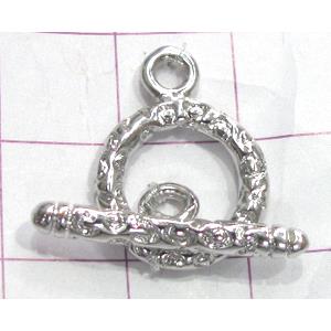 Copper toggle clasps, 14mm dia, stick: 22mm length, color code: E golden [FDTG-K670GP]