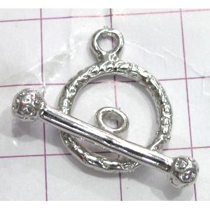 Copper toggle clasps, 15mm dia, stick: 24mm length, color code: E golden [FDTG-K671GP]