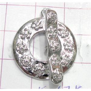 Copper toggle clasps, 21mm dia, stick: 24mm length, color code: E golden [FDTG-K675GP]